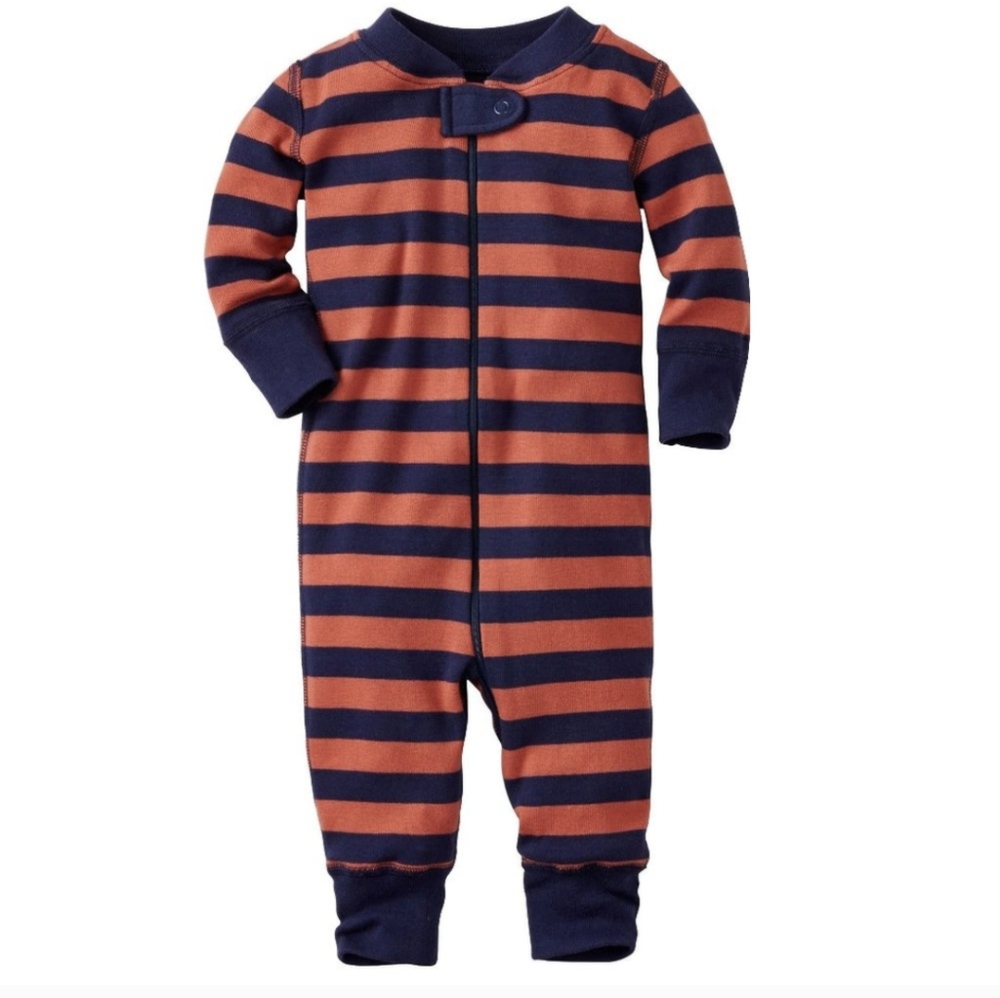 17. Hanna Anderson stripe footless pajamas